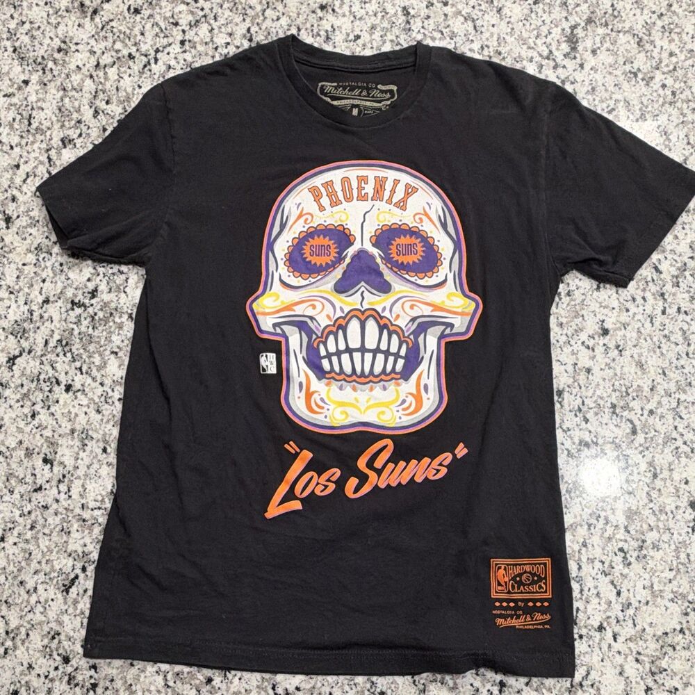 Mitchell Ness Phoenix Suns Hardwood Classics Sugar Skull Hometown T-Shirt Mens M